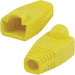 100x Yellow RJ45 Strain Relief Network Cable CAT5/6 Connector Boot Cover Cap End Loops