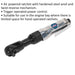 Air Powered Twist-Reverse Ratchet Wrench - 3/8 Inch Sq Drive - Trigger Operated Loops