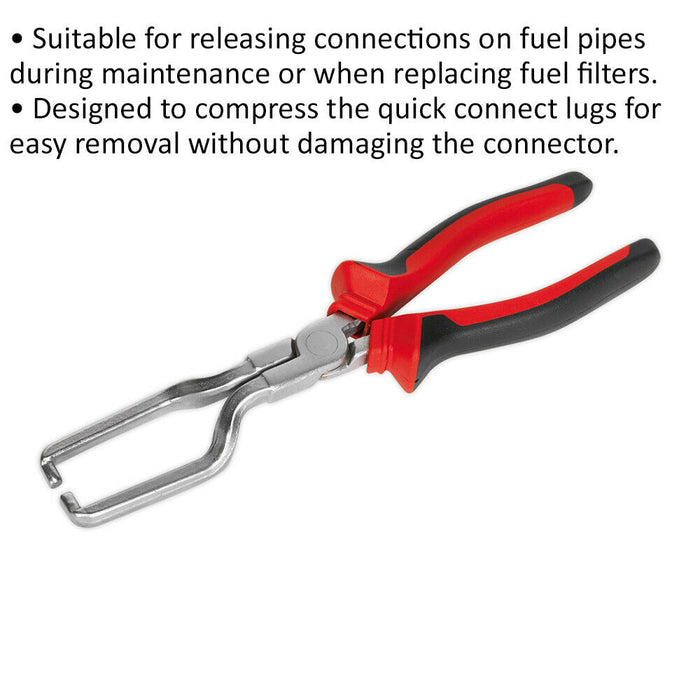 Fuel Feed Pipe Pliers - Filter Replacement Tool - Quick Connect Lug Compression Loops