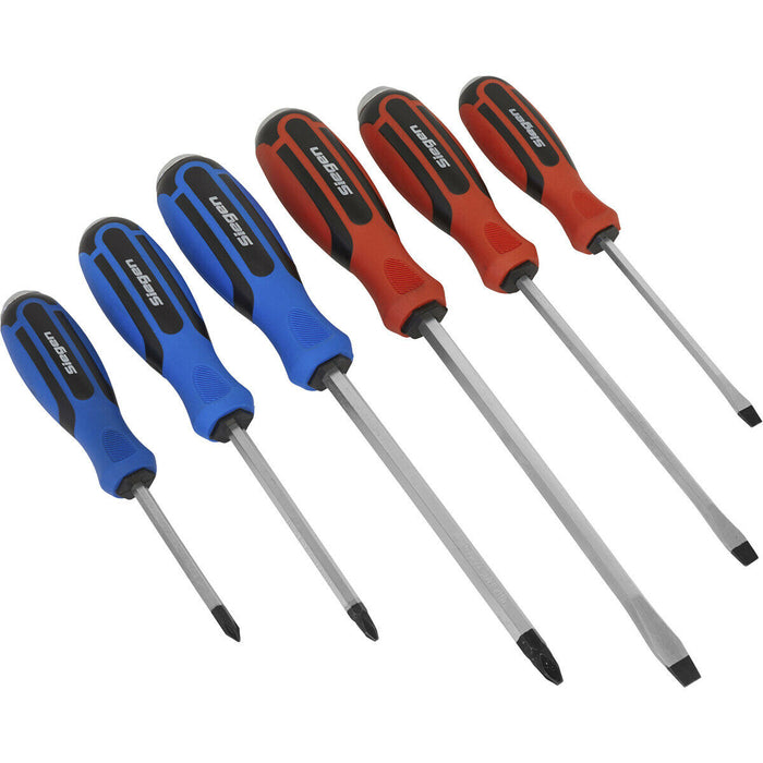 6 PACK Hammer Through Screwdriver Set - Hardened Steel Hammer Strike Slotted Loops