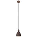 Hanging Ceiling Pendant Light Antique Copper Shade 1 x 40W E27 Bulb Feature Loops