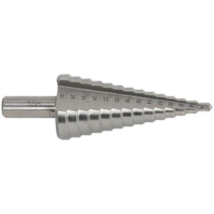 HSS 4341 Double Flute Step Drill Bit - 4mm to 30mm Holes - Precision Drilling Loops