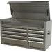 1055 x 450 x 565mm PREMIUM Stainless Steel Topchest Tool Chest 8 Drawer Storage Loops