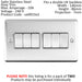 2 PACK 6 Gang Metal Multi Light Switch SATIN STEEL 2 Way 10A Grey Trim Loops