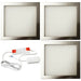 3x 6W LED Kitchen Cabinet Flush Panel Light & Driver Brushed Nickel Warm White Loops