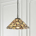 Tiffany Glass Hanging Ceiling Pendant Light Dark Bronze Cream Lamp Shade i00150 Loops