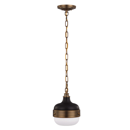 1 Bulb Ceiling Pendant Light Fitting Dark Antique Brass Matte Black LED E27 75W Loops