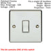 Light Switch Pack - 1x Intermediate & 2x Single - CHROME / Grey 2 Way 10A Loops