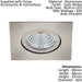 2 PACK Wall / Ceiling Flush Square Downlight Satin Nickel Spotlight 6W LED Loops