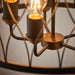 Multi Light Ceiling Pendant 5 Bulb MATT BLACK & BRONZE Vintage Chandelier Lamp Loops