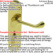 Door Handle & Bathroom Lock Pack Brass Victorian Upturn Thumb Turn Backplate Loops