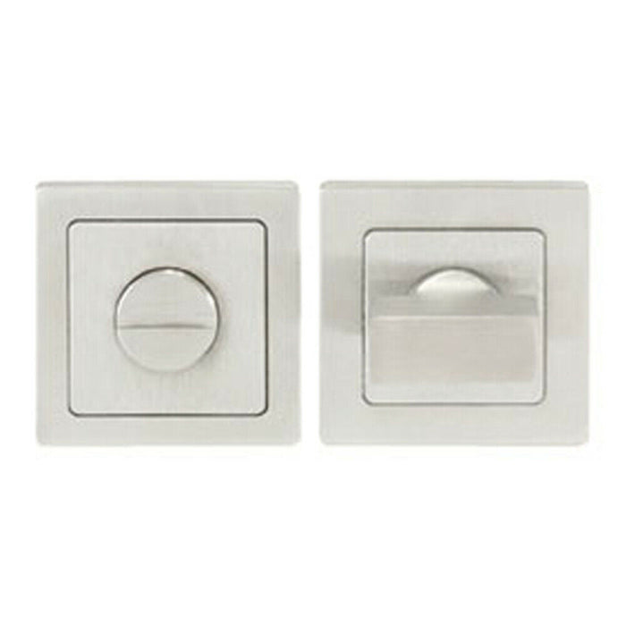 Thumbturn Lock and Release Handle Concealed Fix Square Rose Satin Steel Loops