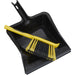 Bulldozer Yard Dustpan & Brush Set - Dual Split-Tip Brush - Soft & Hard Fibres Loops