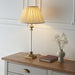 Table Lamp - Antique Chrome & Clear Glass - 10W LED E27 - Bedside Light Loops