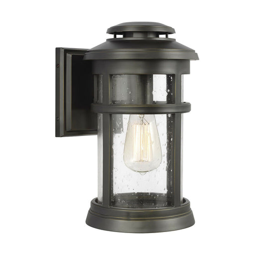 Outdoor IP44 1 Bulb Wall Light Lantern Antique Bronze LED E27 60W d00860 Loops