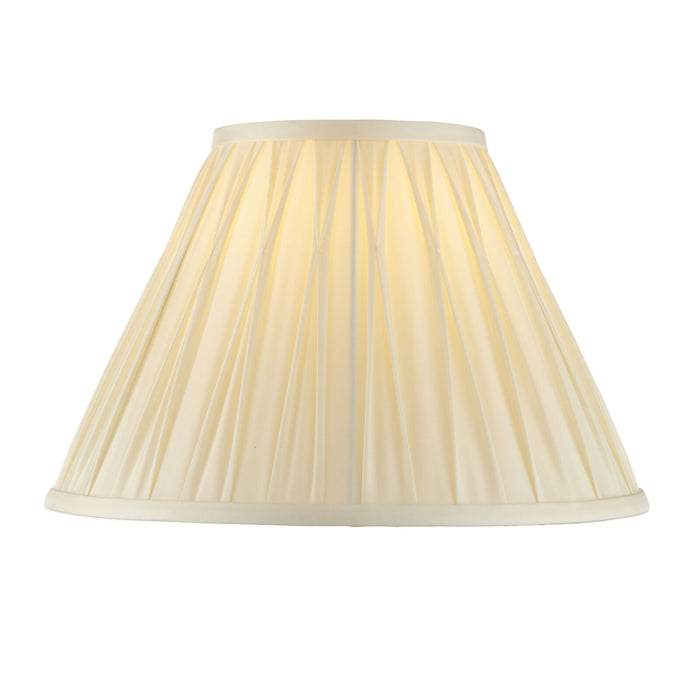 Tapered Cylinder Lamp Shade - Ivory Silk - 60W E27 or B22 - Living Room - e10067 Loops