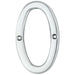 Polished Chrome Door Number 0 75mm Height 4mm Depth House Numeral Plaque Loops