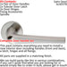 Door Handle & Latch Pack Satin Steel Slim & Flat Lever Screwless Round Rose Loops