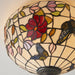Tiffany Glass Semi Flush Ceiling Light Butterfly Round Inverted Shade i00037 Loops