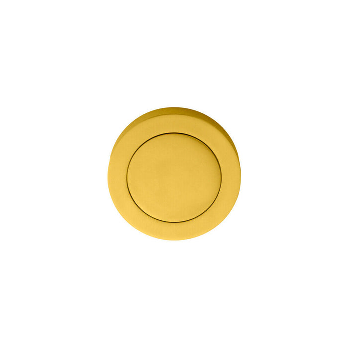 51mm Polished Brass Blank Escutcheon Concealed Fix Rose Modern Keyhole Cover Loops
