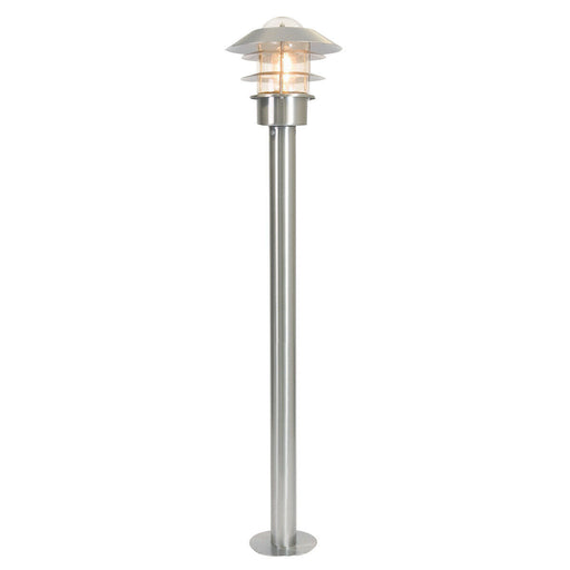 Outdoor IP44 Bollard Light Stainless Steel LED E27 60W Bulb Outside External Loops