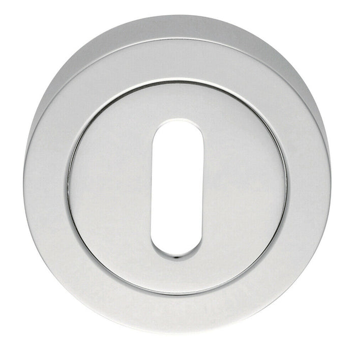 50mm Lock Profile Escutcheon Concealed Fix Polished Chrome Keyhole Cover Loops