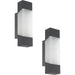 2 PACK IP44 Outdoor Wall Light Anthracite Porch Accent Lamp 4.8W Built in LED Loops