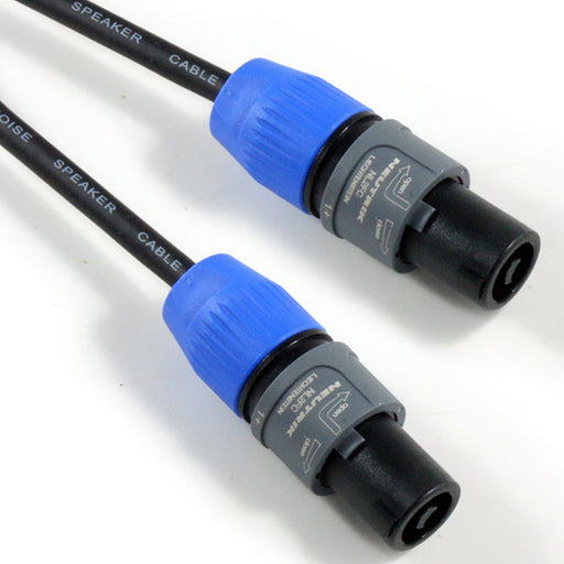 2x 10m Neutrik 2 Pole 1.5mm² Speakon Cable NL2FC to Male Plug Pro Speaker Amp
