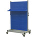 Industrial Mobile Storage System with Shelf - 960 x 640 x 1605mm - Four Castors Loops
