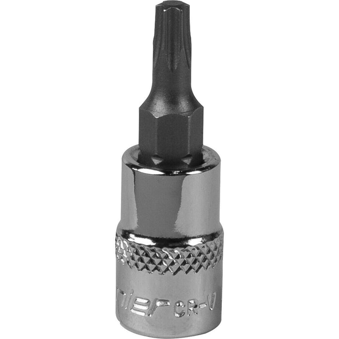 T20 TRX Star Socket Bit - 1/4" Square Drive - PREMIUM S2 Steel Head Knurled Grip Loops