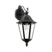 IP44 Outdoor Wall Light Black & Silver Patina Lantern 1 x 60W E27 Bulb Loops