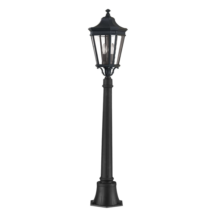 Outdoor IP44 2 Bulb Short Mini Lamp Post Pillar Black LED E14 60W Loops
