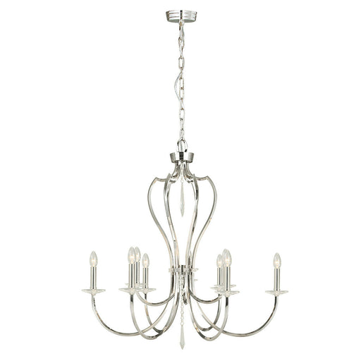 9Chandelier LIght Highly Polished Nickel LED E14 60W Loops