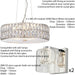 5 Bulb Ceiling Pendant & 2x Matching Wall Mount Light Chrome & Crystal Glass Loops
