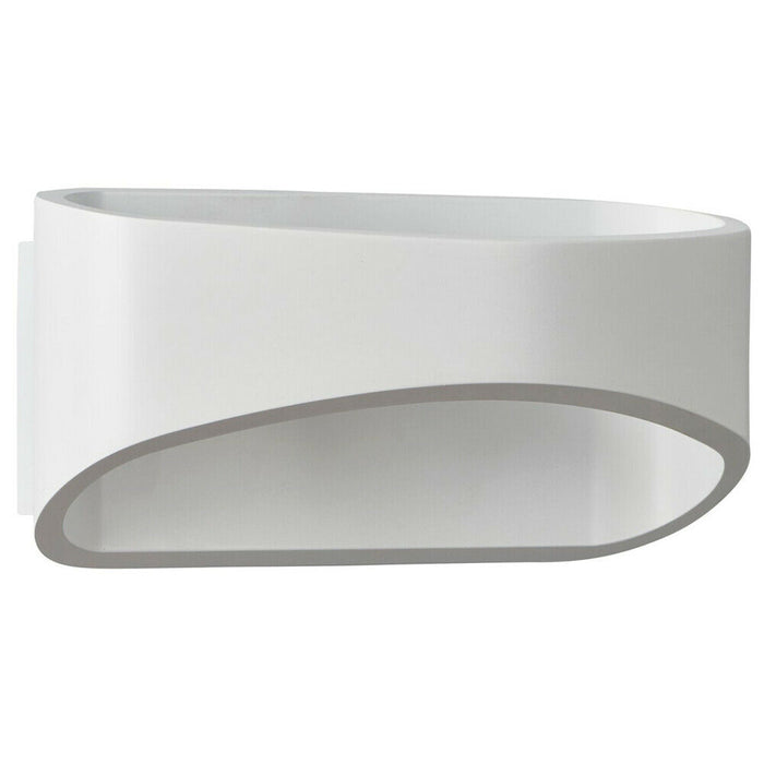 2 PACK Unique LED Wall Light Warm White Matt White Loop Up & Down Bedside Lamp Loops