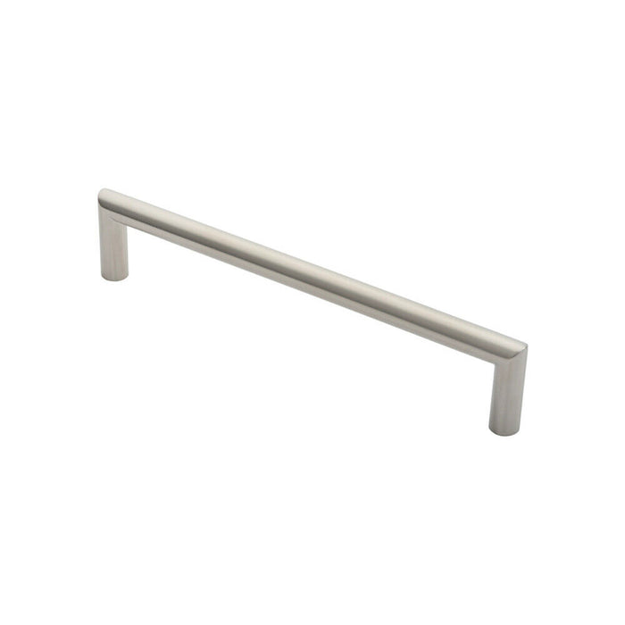 4x 19mm Mitred Pull Door Handle 300mm Fixing Centres Satin Stainless Steel Loops
