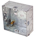 47mm SINGLE METAL BACK BOX 1 GANG WALL PATTRESS UK FLUSH MOUNT Loops