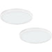 2 PACK Wall / Ceiling Light White 500mm Round Surface Mounted 25W LED 3000K Loops