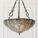 Tiffany Glass Hanging Ceiling Pendant Light Dark Bronze Feature Shade i00068 Loops
