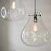 Ceiling Pendant Light - Clear Glass & Chrome Plate - 40W E27 - Dimmable Loops