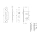 Euro Profile BS Double Cylinder Sashlock 64mm Depth Satin Stainless Steel Loops