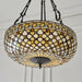 Tiffany Glass Hanging Ceiling Pendant Light Dark Bronze 450mm Lamp Shade i00140 Loops