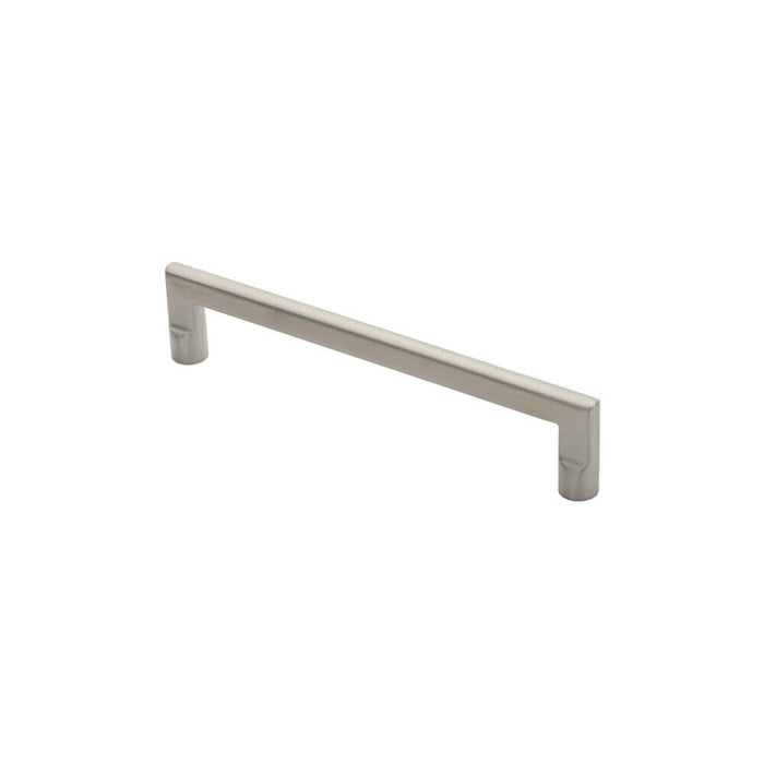4x Flat D Bar Door Pull Handle 315 x 15mm 300mm Fixing Centres Satin Steel Loops