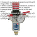 Heavy Duty Air Supply Filter & Regulator - 76cfm Max Airflow - Aluminium Alloy Loops