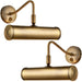 2 PACK LED Picture Wall Light Antique Brass Dimmable 6.2W Warm White Down Bar Loops