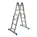3.6m Multipurpose Lightweight Ladder & Platform 12 Rung Step / Stair / Extension Loops