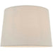 14" Tapered Round Drum Lamp Shade Vintage White 100% Linen Modern Simple Cover Loops