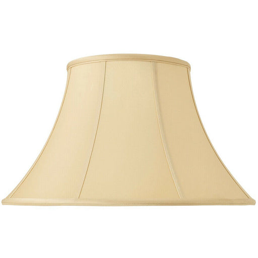 18" Inch Luxury Bowed Tapered Lamp Shade Traditional Honey Silk Fabric & White Loops