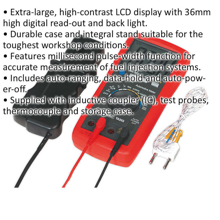 14 Function Digital Automotive Analyser - Inductive Coupler - LCD Display Loops