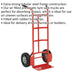 200kg Heavy Duty Sack Truck & 250mm Pneumatic Tyres - Deep Foot For Larger Boxes Loops